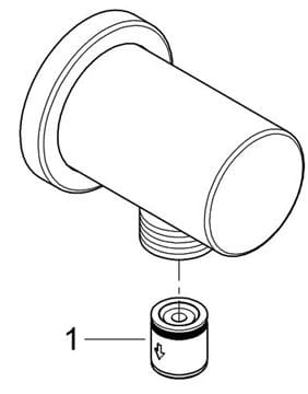 GROHE RAINSHOWER nástenné kolienko, hard graphite 27057A00 Obrázek - fotka