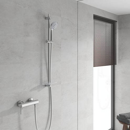 GROHE EUPHORIA 110 CHAMPAGNE sprchová súprava 4-dielna, ručná sprcha pr. 110 mm, 3 prúdy, tyč, hadica, polička, chróm 27227001 Obrázek - fotka