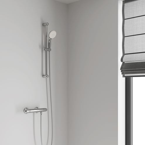 GROHE NEW TEMPESTA 100 sprchová súprava 3-dielna, ručná sprcha pr. 100 mm, 3 prúdy, tyč a hadica, chróm 27794001 Obrázek - fotka