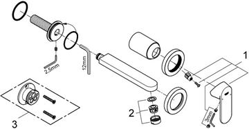 GROHE EUROSMART COSMOPOLITAN umývadlová podomietková batéria, chróm 19381000 Obrázek - fotka