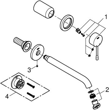 GROHE ESSENCE NEW umývadlová podomietková batéria, chróm 19967001 Obrázek - fotka