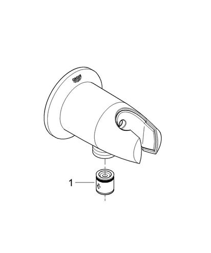 GROHE MOVARIO držiak s pripojením na vodu, chróm 28406000 Obrázek - fotka