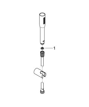GROHE EUPHORIA COSMOPOLITAN STICK sprchová súprava 3-dielna, ručná sprcha 216 mm, hadica, držiak, Water Saving, chróm 27369000 Obrázek - fotka