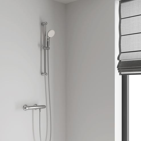 GROHE NEW TEMPESTA 100 sprchová súprava 3-dielna, ručná sprcha pr. 100 mm, 2 prúdy, tyč, hadica, chróm 27598001 Obrázek - fotka