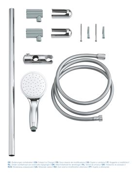 GROHE NEW TEMPESTA 100 sprchová súprava 3-dielna, ručná sprcha pr. 100 mm, 2 prúdy, tyč, hadica, chróm 27598001 Obrázek - fotka