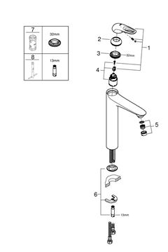 GROHE EUROSTYLE umývadlová stojanková batéria, chróm 23570003 Obrázek - fotka
