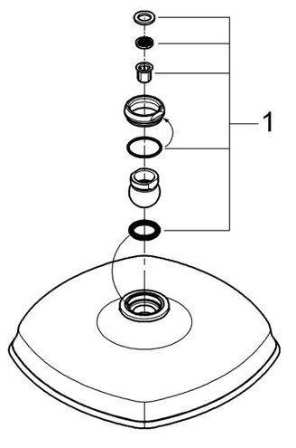 GROHE GRANDERA 210 hlavová sprcha 221x221mm, chróm 27974000 Obrázek - fotka