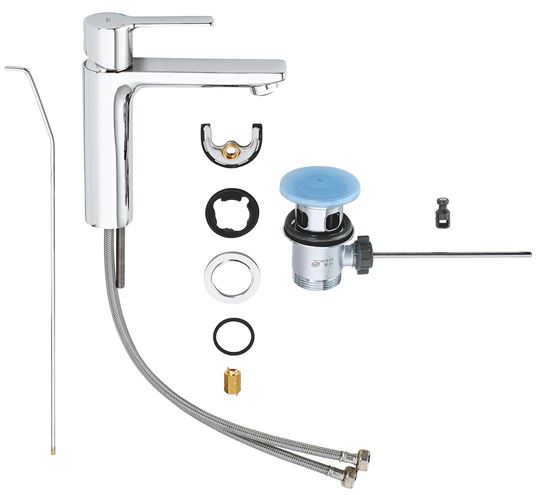 GROHE LINEARE umývadlová stojanková batéria, s odtokovou súpravou, chróm 32114001 Obrázek - fotka