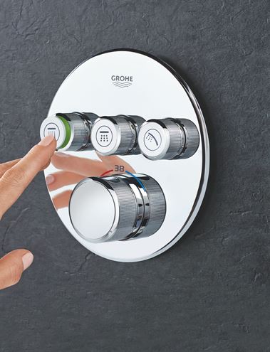 GROHE GROHTHERM SMARTCONTROL podomietková termostatická batéria, pre 3 spotrebiče, Water Saving, chróm 29121000 Obrázek - fotka