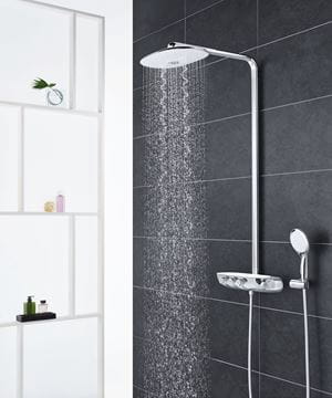 GROHE RAINSHOWER SMARTCONTROL DUO 360 sprchový set s termostatickou batériou, horná sprcha, ručná sprcha s 2 prúdmi, tyč, hadica, mesačná biela/chróm 26250LS0 Obrázek - fotka