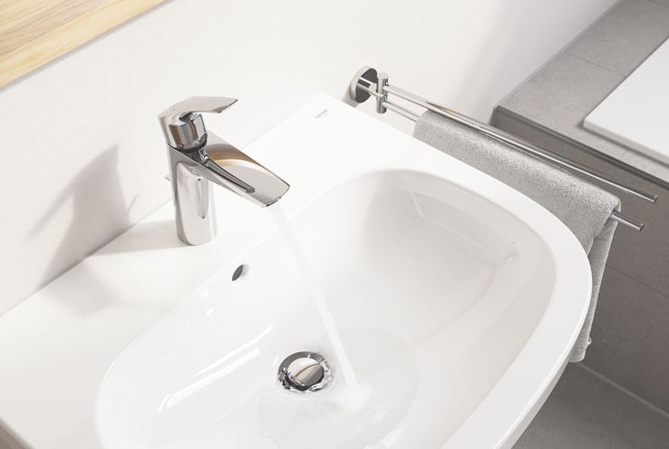 GROHE EUROSMART umývadlová stojanková batéria, s odtokovou súpravou, chróm 23322003 Obrázek - fotka