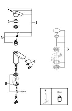 GROHE EUROSMART umývadlová stojanková batéria, chróm 32467003 Obrázek - fotka