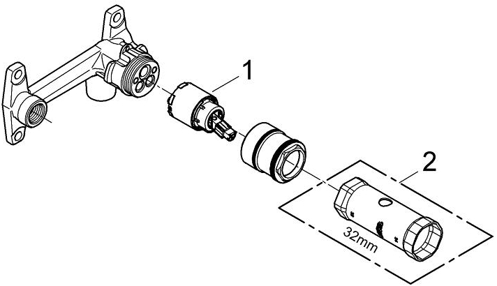 GROHE podomietkové teleso DN15 23200000 Obrázek - fotka