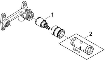 GROHE podomietkové teleso DN15 23200000 Obrázek - fotka
