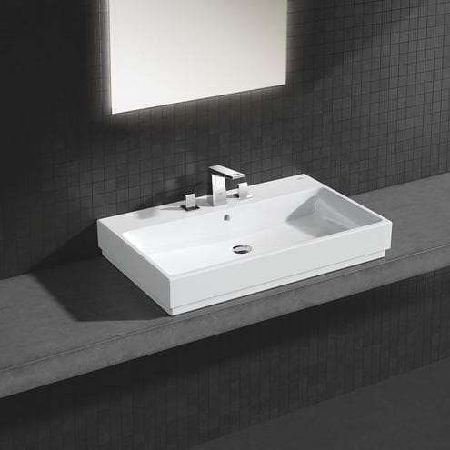 GROHE CUBE CERAMIC umývadlo na dosku 80 cm, s otvorom pre batériu a prepadom, PureGuard 3947600H Obrázek - fotka