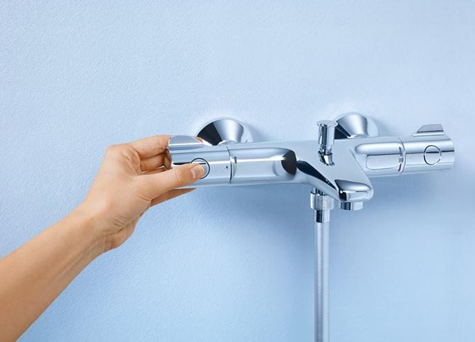 GROHE GROHTHERM 800 vaňová nástenná termostatická batéria, s prepínačom, chróm 34567000 Obrázek - fotka