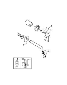 GROHE ESSENCE NEW umývadlová podomietková batéria, chróm 19408001 Obrázek - fotka