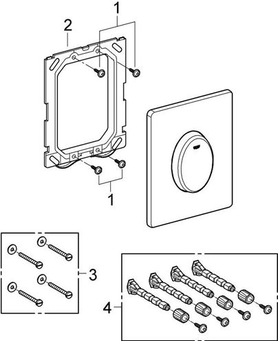 GROHE SKATE AIR ovládacie tlačidlo splachovania, Štart/Stop, plast, chróm 38564000 Obrázek - fotka