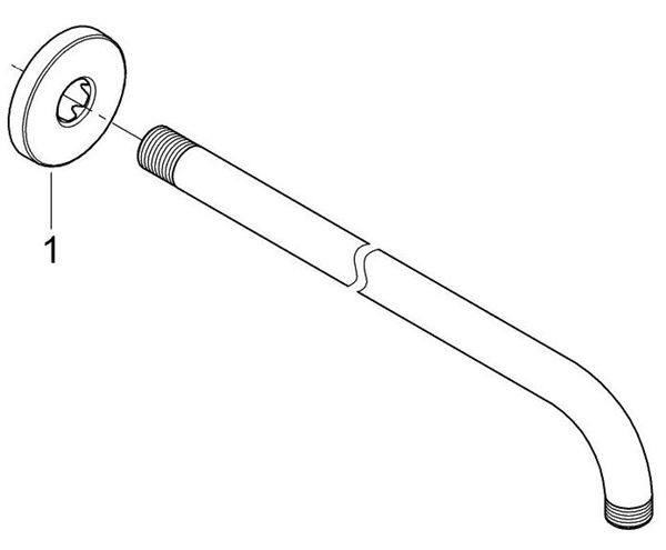 GROHE RELEXA sprchové rameno 380 mm, nástenné, chróm 28361000 Obrázek - fotka