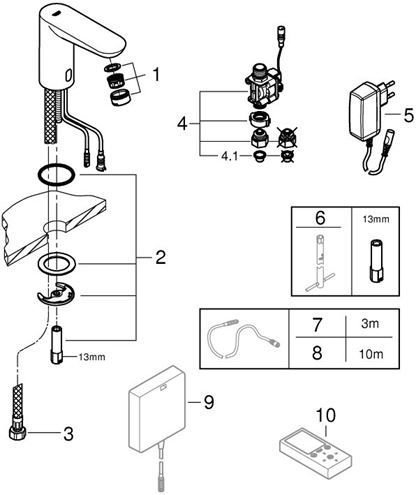 GROHE EUROECO COSMOPOLITAN E umývadlová senzorová batéria pre jednu vodu napájania zo siete, chróm 36269000 Obrázek - fotka