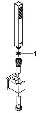 GROHE EUPHORIA CUBE STICK sprchová súprava 3-dielna, ručná sprcha 216 mm, hadica, držiak, Water Saving, chróm 27703000 Obrázek - fotka