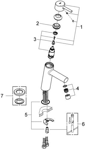 GROHE CONCETTO umývadlová stojanková batéria, chróm 23451001 Obrázek - fotka
