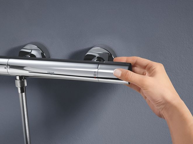 GROHE GROHTHERM 800 COSMOPOLITAN sprchová nástenná termostatická batéria, Water Saving, chróm 34765000 Obrázek - fotka