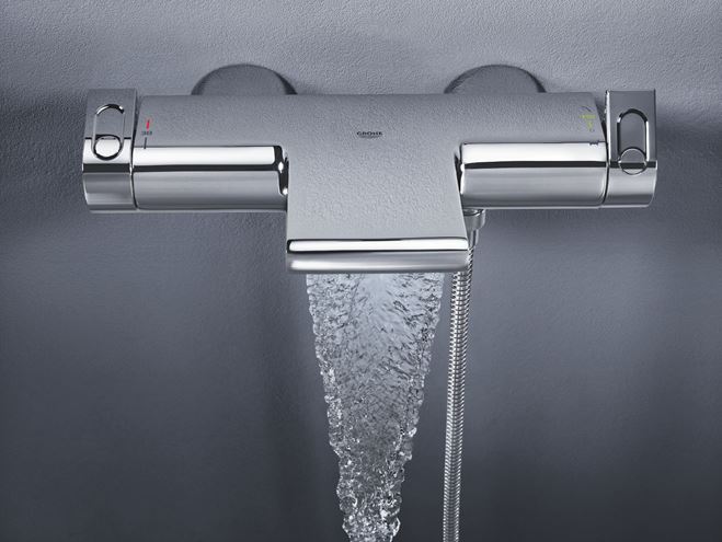 GROHE GROHTHERM 2000 vaňová nástenná termostatická batéria, s prepínačom, chróm 34174001 Obrázek - fotka