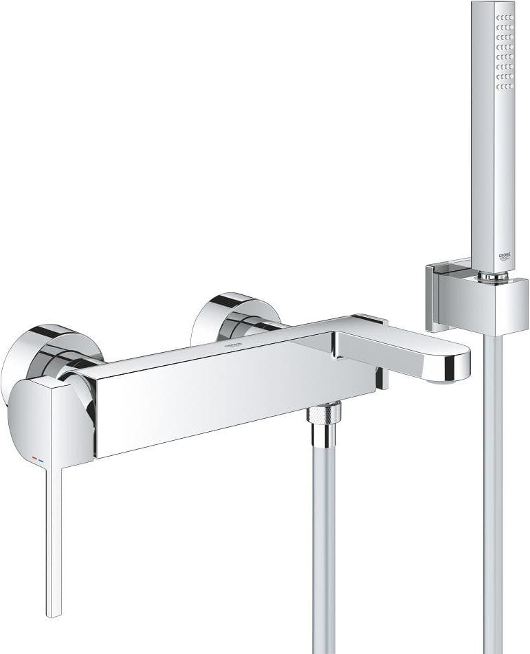GROHE PLUS vaňová nástenná batéria, s prepínačom, so sprchovou súpravou, chróm