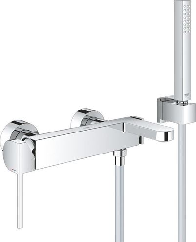 GROHE PLUS vaňová nástenná batéria, s prepínačom, so sprchovou súpravou, chróm 33547003 Obrázek - Hlavní obrázek