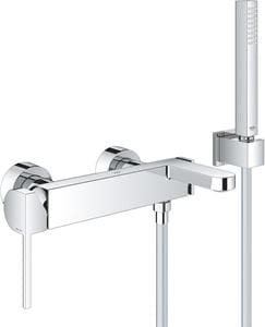 GROHE PLUS vaňová nástenná batéria, s prepínačom, so sprchovou súpravou, chróm