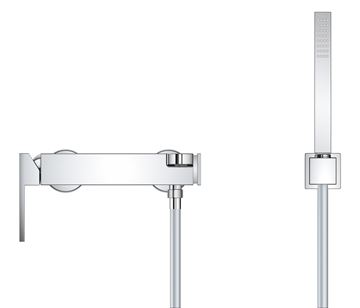 GROHE PLUS vaňová nástenná batéria, s prepínačom, so sprchovou súpravou, chróm 33547003 Obrázek - fotka
