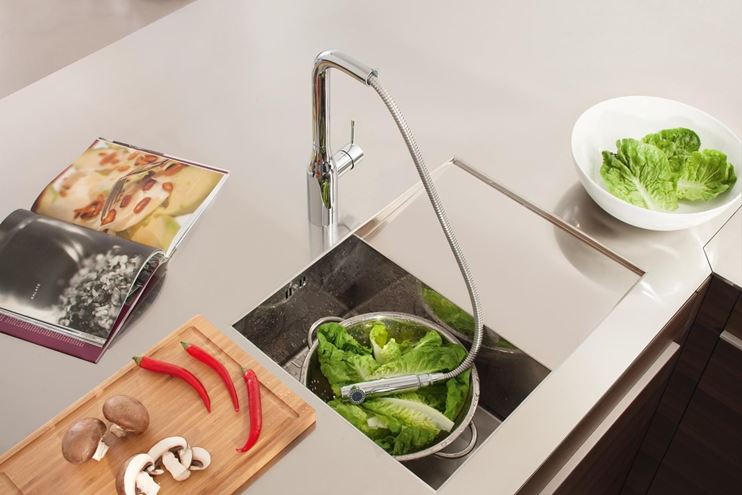 GROHE ESSENCE NEW drezová batéria, s vyťahovacou sprškou, chróm 30270000 Obrázek - fotka