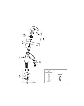 GROHE EUROSMART umývadlová stojanková batéria, chróm 23323001 Obrázek - fotka