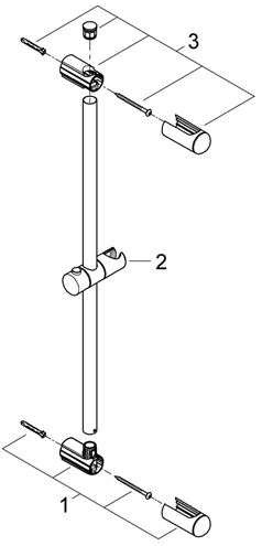 GROHE EUPHORIA sprchová tyč 620 mm s držiakom ručnej sprchy, chróm 27499000 Obrázek - fotka