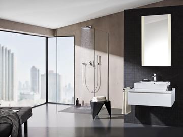 GROHE EUPHORIA CUBE STICK sprchová súprava 3-dielna, ručná sprcha 216 mm, hadica, držiak, chróm 27702000 Obrázek - fotka
