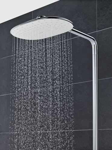 GROHE RAINSHOWER SYSTEM SMARTCONTROL MONO 360 sprchový set s termostatickou batériou, horná sprcha, ručná sprcha so 4 prúdmi, tyč, hadica, mesačná biela/chróm 26361LS0 Obrázek - fotka