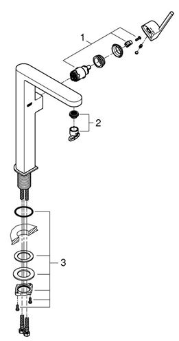 GROHE PLUS umývadlová stojanková batéria, chróm 32618003 Obrázek - fotka