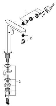 GROHE PLUS umývadlová stojanková batéria, chróm 32618003 Obrázek - fotka