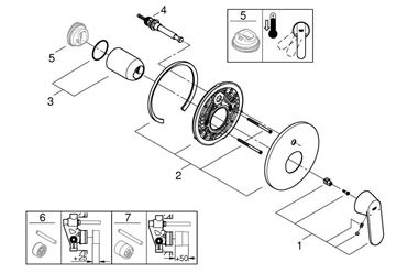 GROHE EUROSMART COSMOPOLITAN vaňová podomietková batéria, s prepínačom, chróm 19382000 Obrázek - fotka