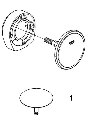 GROHE TALENTOFILL sada krytiek pre napúšťaciu a odtokovú súpravu, chróm 19952000 Obrázek - fotka