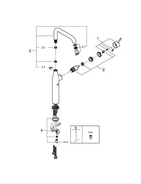 GROHE ESSENCE NEW umývadlová stojanková batéria, Water Saving, hard graphite 32901A01 Obrázek - fotka