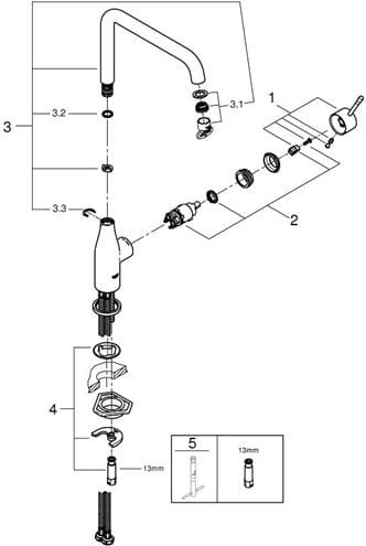 GROHE ESSENCE NEW drezová batéria, hard graphite 30269A00 Obrázek - fotka