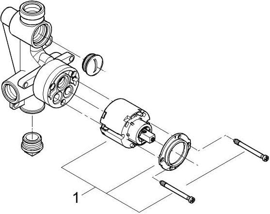 GROHE podomietkové teleso DN15 33961000 Obrázek - fotka
