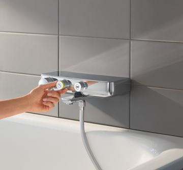 GROHE GROHTHERM SMARTCONTROL vaňová nástenná termostatická batéria, s prepínačom, chróm 34718000 Obrázek - fotka