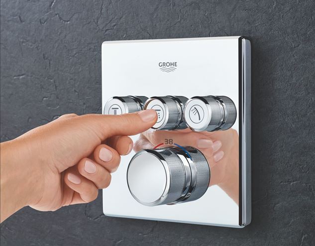 GROHE GROHTHERM SMARTCONTROL podomietková termostatická batéria, pre 3 spotrebiče, Water Saving, chróm 29126000 Obrázek - fotka