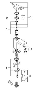 GROHE EUROCUBE umývadlová stojanková batéria, chróm 2313200E Obrázek - fotka