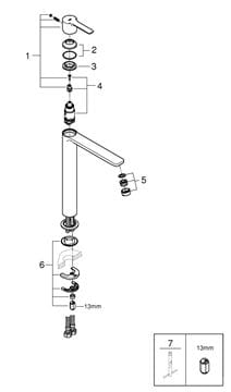 GROHE LINEARE umývadlová stojanková batéria, chróm 23405001 Obrázek - fotka