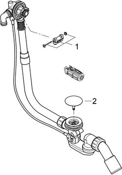 GROHE TALENTOFILL vaňový sifón, s napúšťaním prepadom, bovden, chróm 28990000 Obrázek - fotka