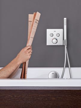 GROHE GROHTHERM SMARTCONTROL podomietková termostatická batéria, pre 2 spotrebiče, s pripojením pre hadicu as držiakom, Water Saving, chróm 29125000 Obrázek - fotka